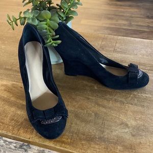 Guess Suede Bow Wedges